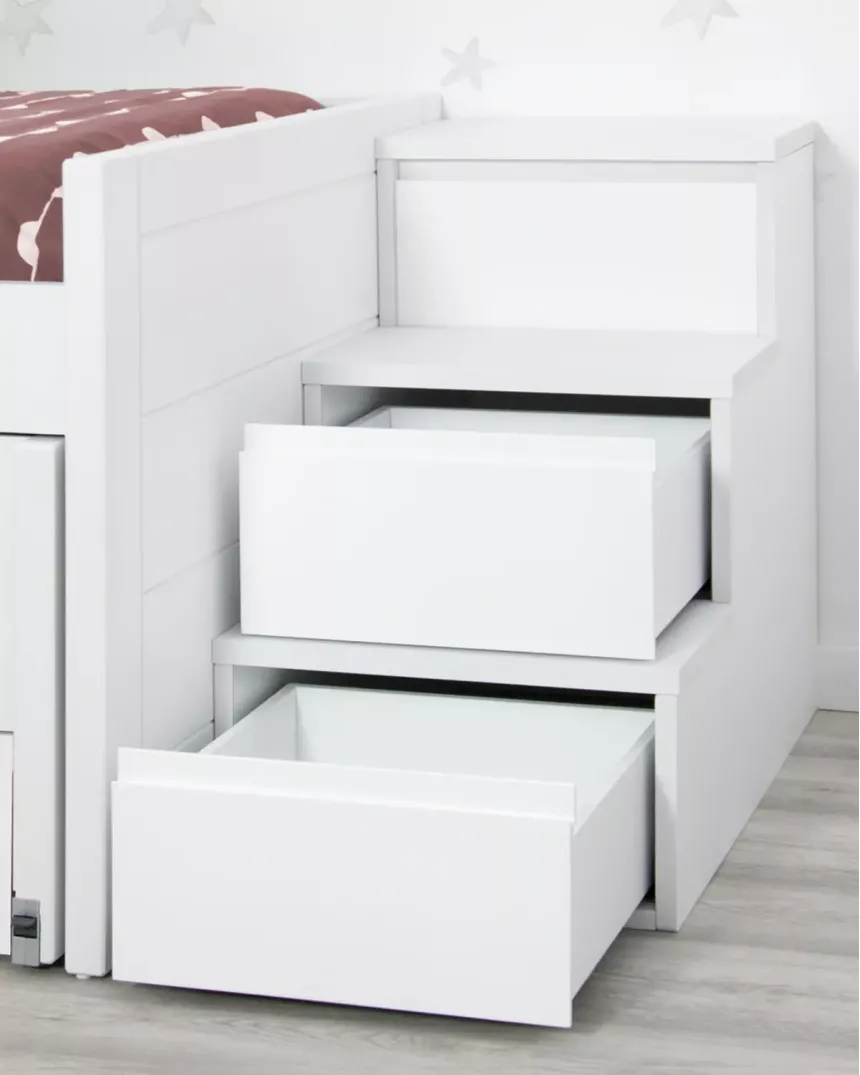 Escada com gavetas para camas
