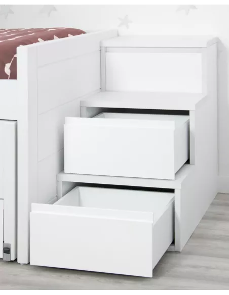 Escada com gavetas para camas