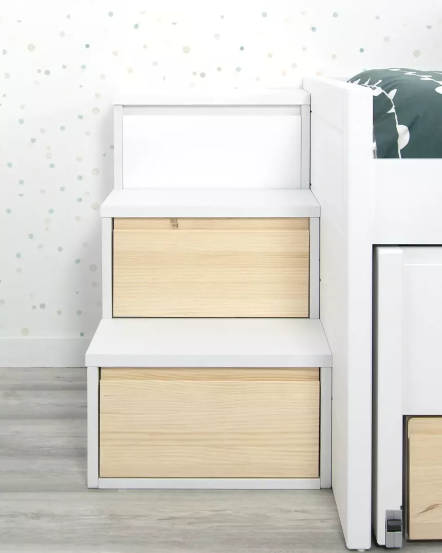 Escada com gavetas para camas