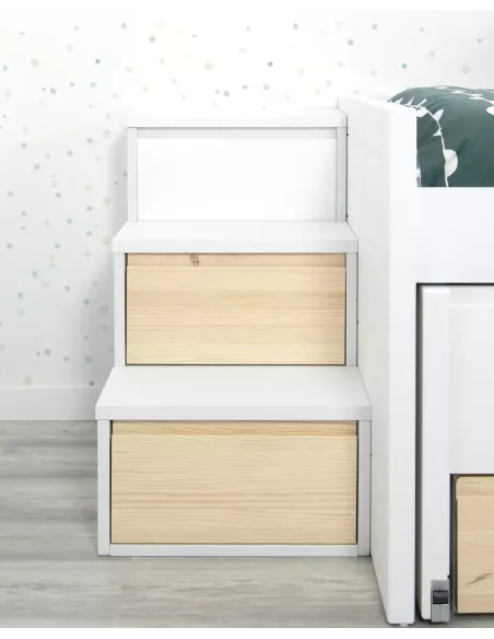 Escada com gavetas para camas