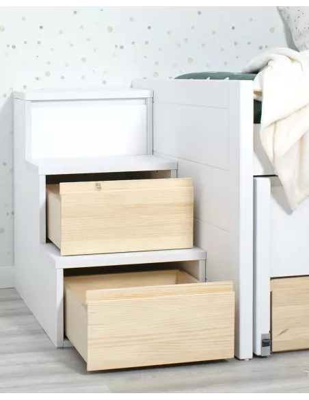 Escada com gavetas para camas