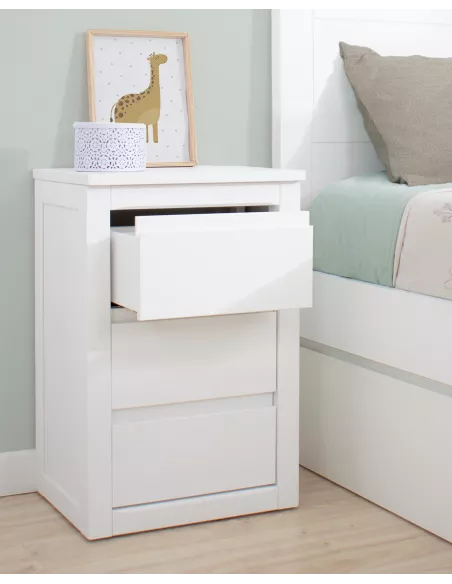 Mesinha de cabeceira Juvenil de 3 Gavetas - Lineal
