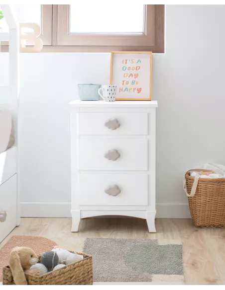 Mesa de cabeceira infantil com gavetas - Entrega gratuita