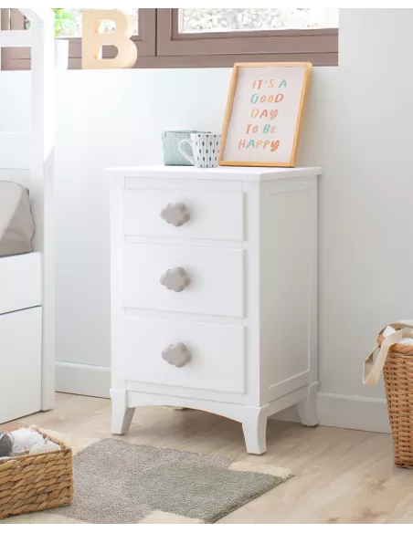 Mesa de cabeceira com gavetas