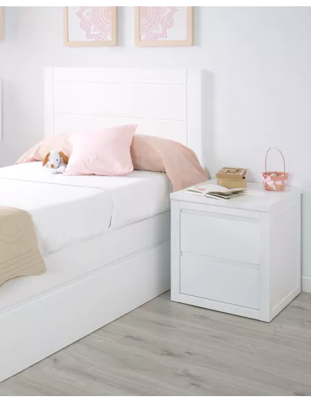 Mesa de cabeceira 2 gavetas lineal- Entrega gratuita