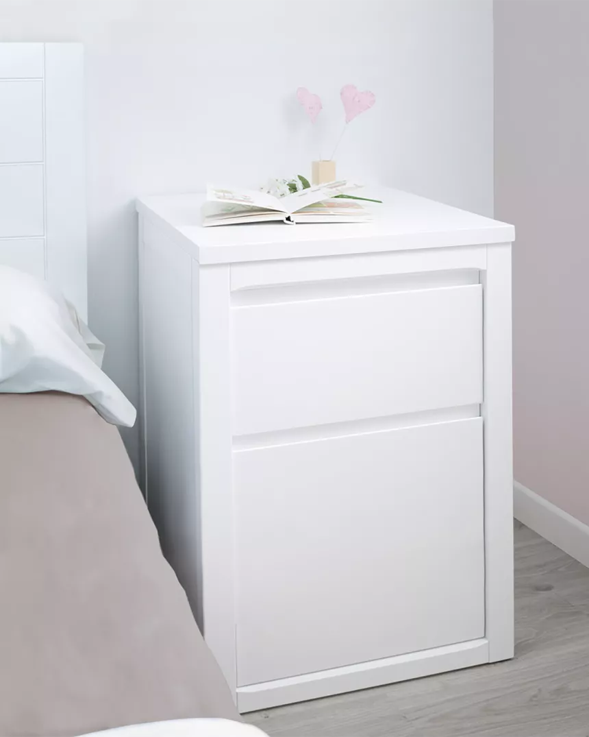 Mesa de cabeceira juvenil com gavetas lineal - Envio gratuito