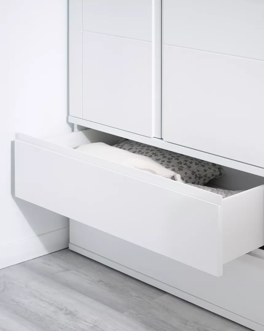 Roupeiro juvenil 2 portas com gavetas Lineal