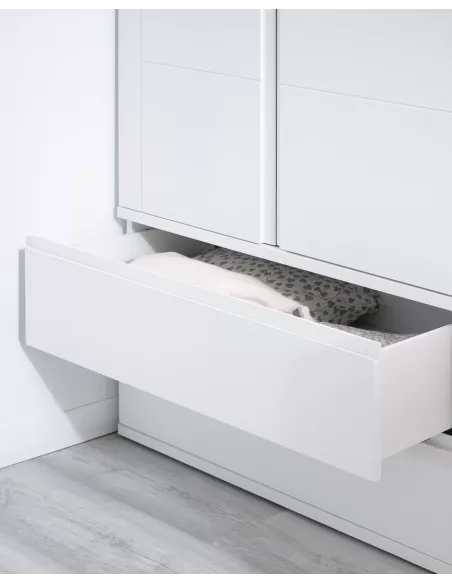 Roupeiro juvenil 2 portas com gavetas Lineal