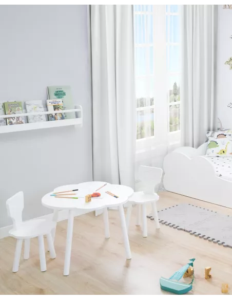 Mesa e banquinhos Nuvem - Entrega gratuita