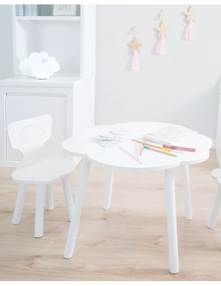 Mesa e banquinhos Nuvem - Entrega gratuita