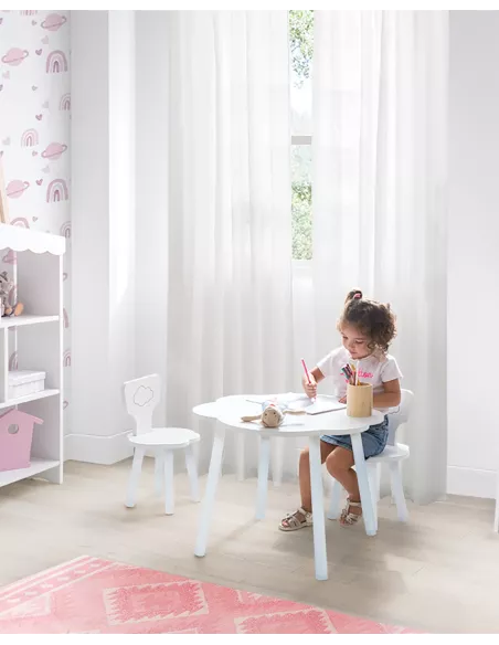 Mesa e banquinhos Nuvem - Entrega gratuita