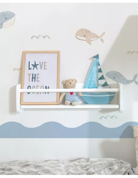 Estante de parede infantil Montessori