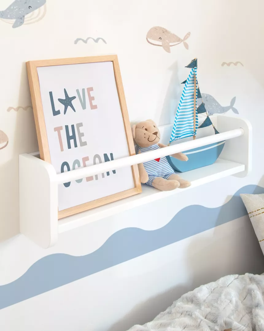 Estante de parede infantil Montessori