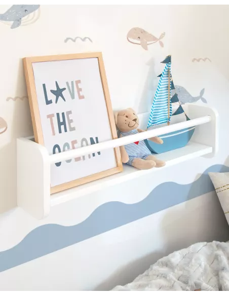 Estante de parede infantil Montessori