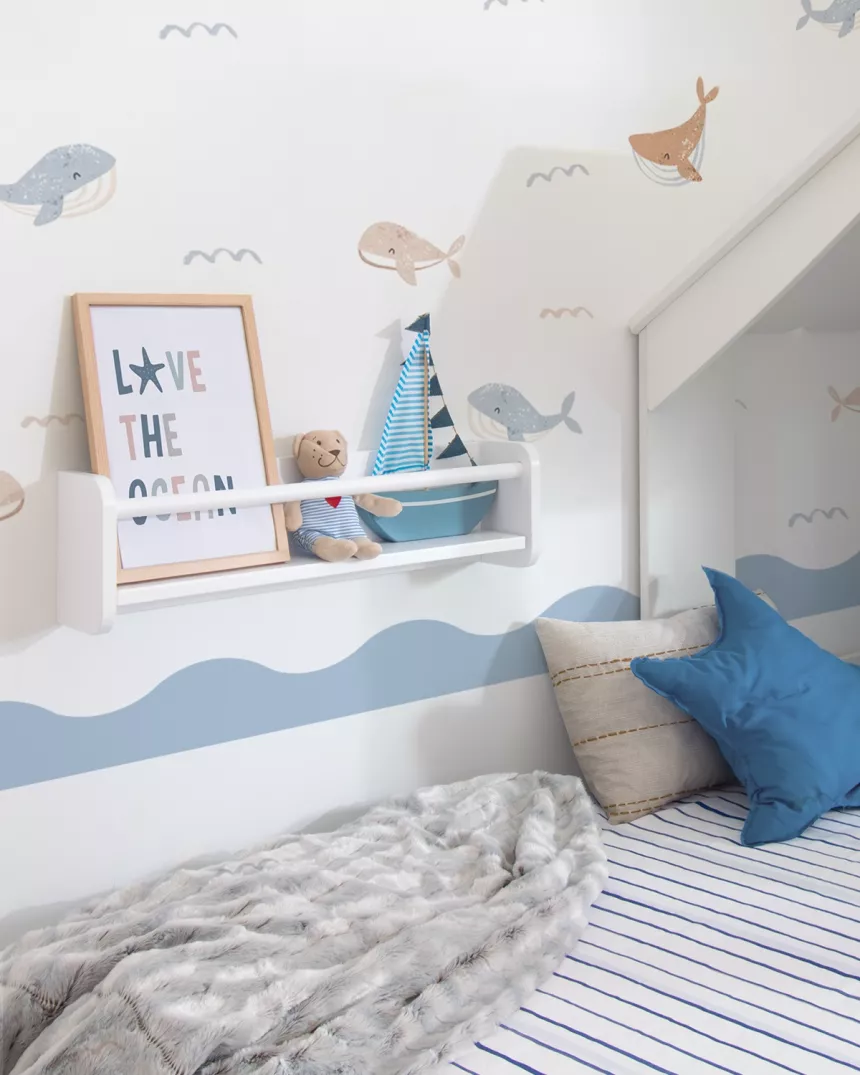 Estante de parede infantil Montessori