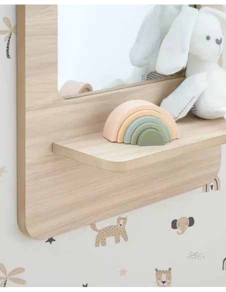 Espelho de madeira vertical Montessori