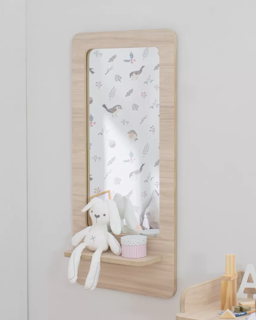 Espelho de madeira vertical Montessori 2