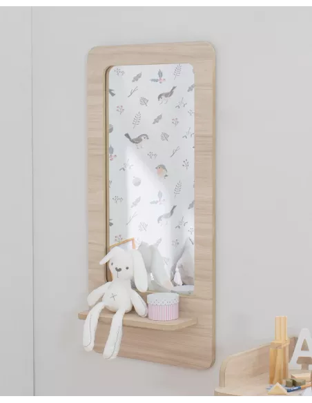 Espelho de madeira vertical Montessori