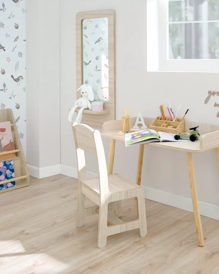 Espelho de madeira vertical Montessori