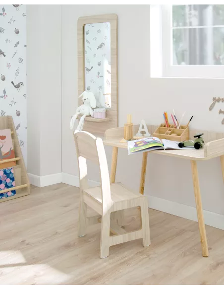 Espelho de madeira vertical Montessori