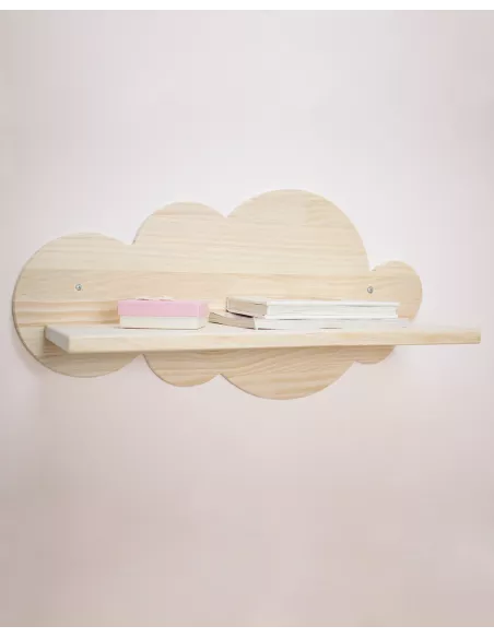 Estante nuvem em madeira natural