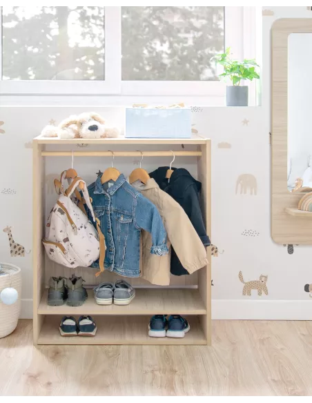 Armário de madeira para crianças Montessori