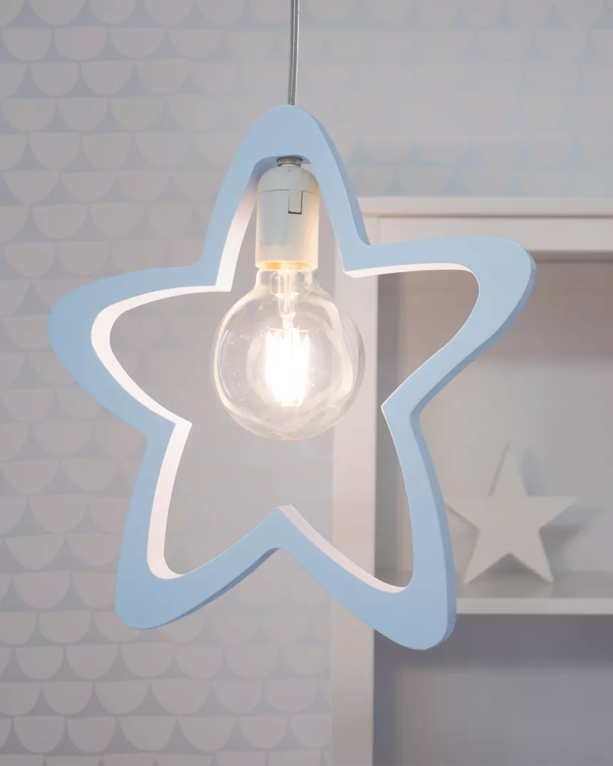 Candeeiro de teto infantil estrela