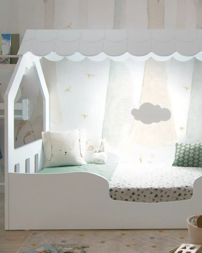 Candeeiro de parede LED infantil Nuvem Branca