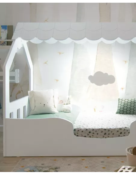 Candeeiro de parede LED infantil Nuvem Branca