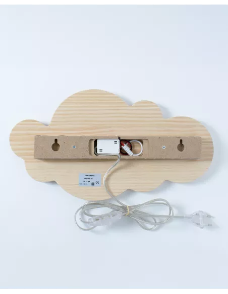 Candeeiro de parede LED infantil Nuvem Natural