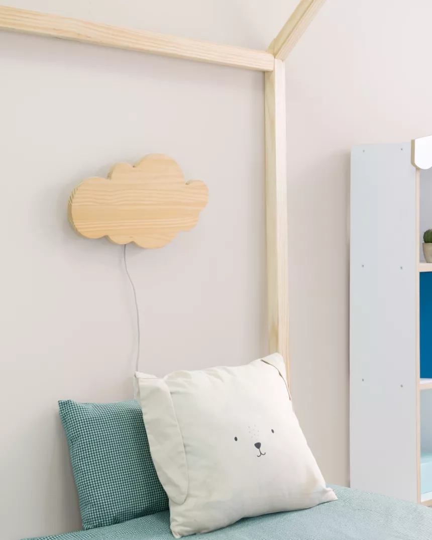 Candeeiro de parede LED infantil Nuvem Natural 2