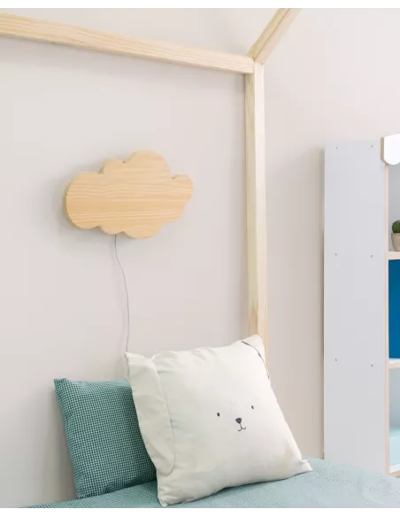 Candeeiro de parede LED infantil Nuvem Natural