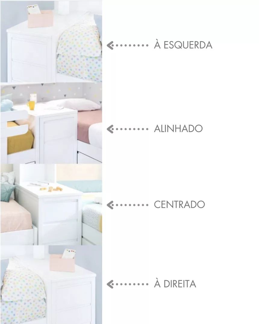 Gaveteiro em madeira natural. Lineal