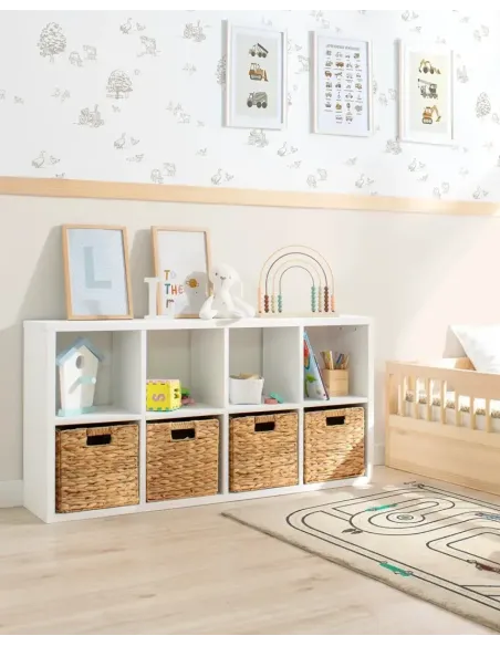 Estante de arrumação 8 compartimentos e 4 cestas