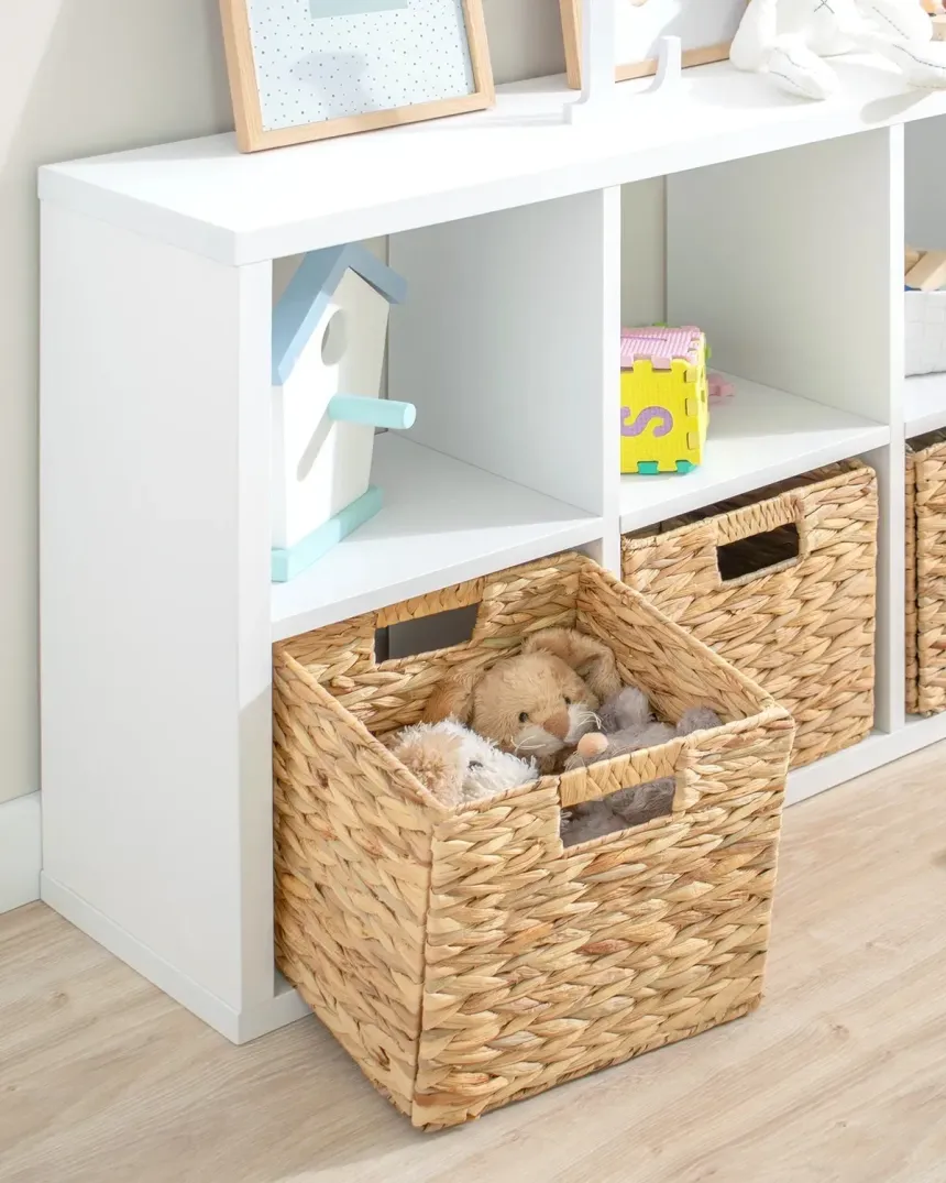 Estante de arrumação 8 compartimentos e 4 cestas 2