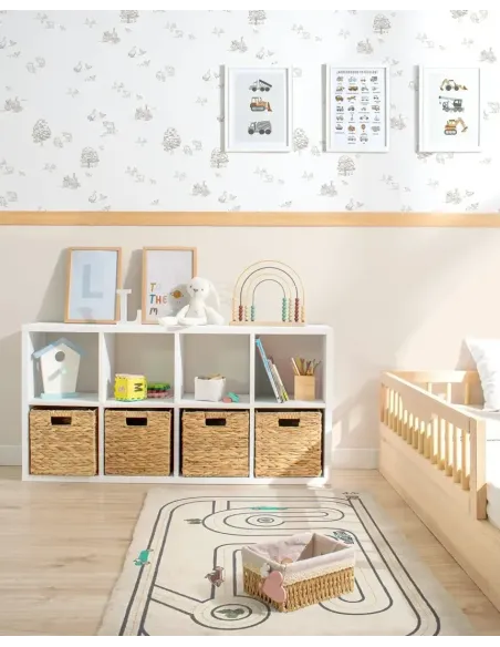 Estante de arrumação 8 compartimentos e 4 cestas