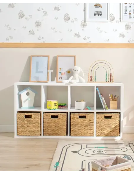 Estante de arrumação 8 compartimentos e 4 cestas