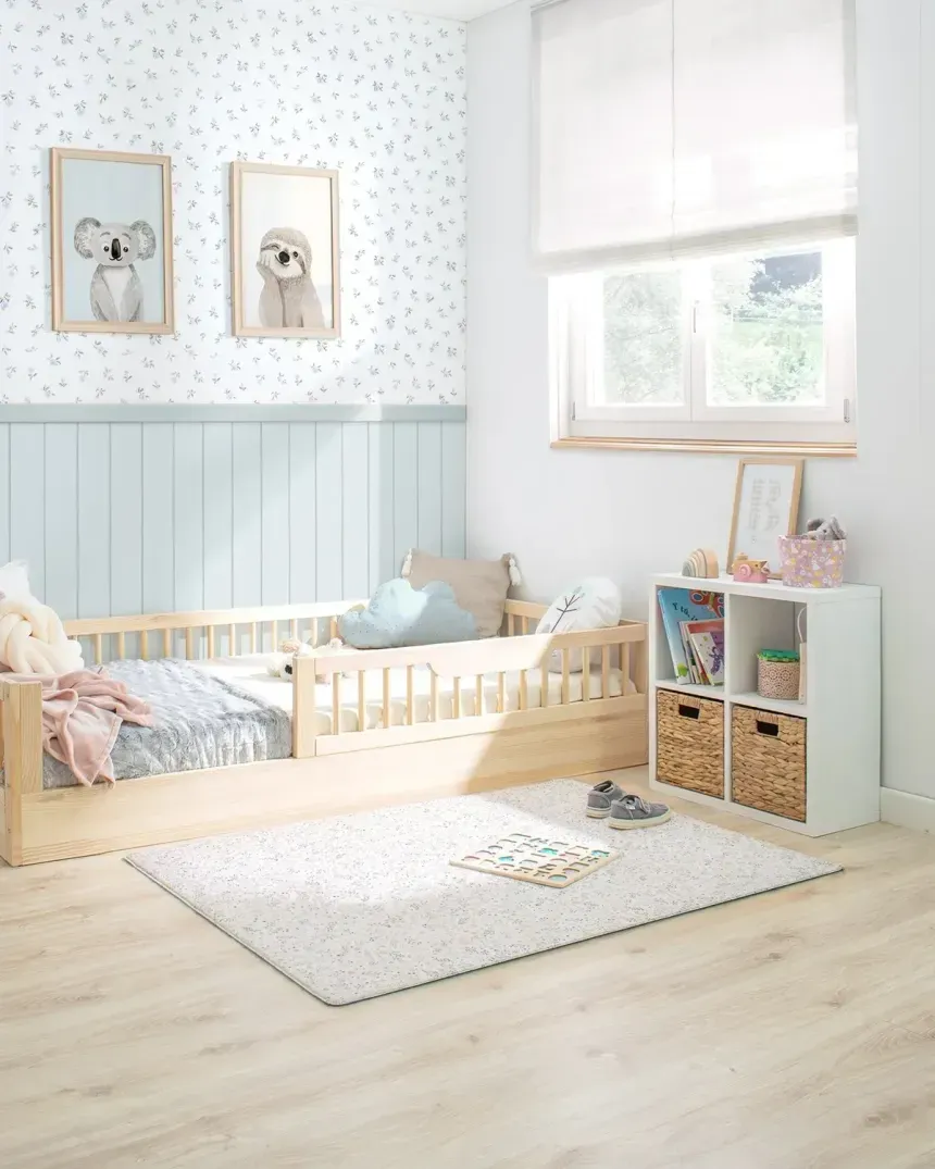 Estante de arrumação 4 compartimentos e 2 cestos