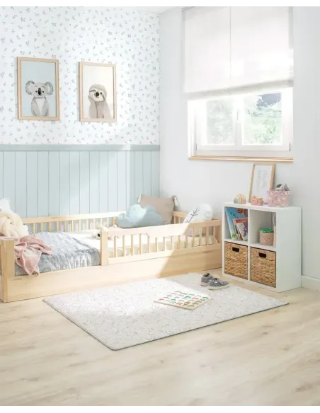 Estante de arrumação 4 compartimentos e 2 cestos