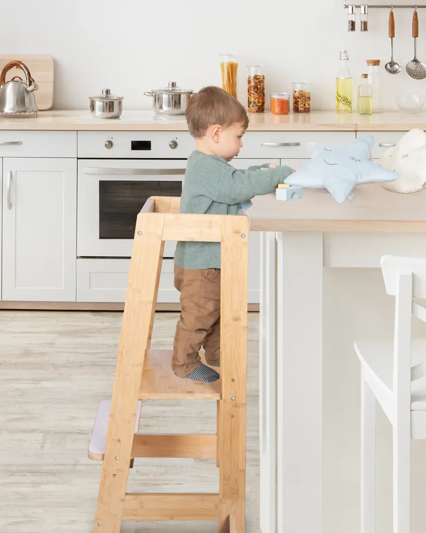 Torre de apredizagem Montessori ajustável - Madeira