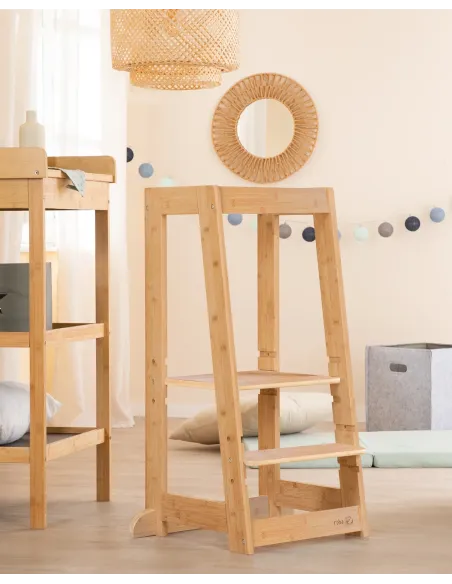 Torre de apredizagem Montessori ajustável - Madeira