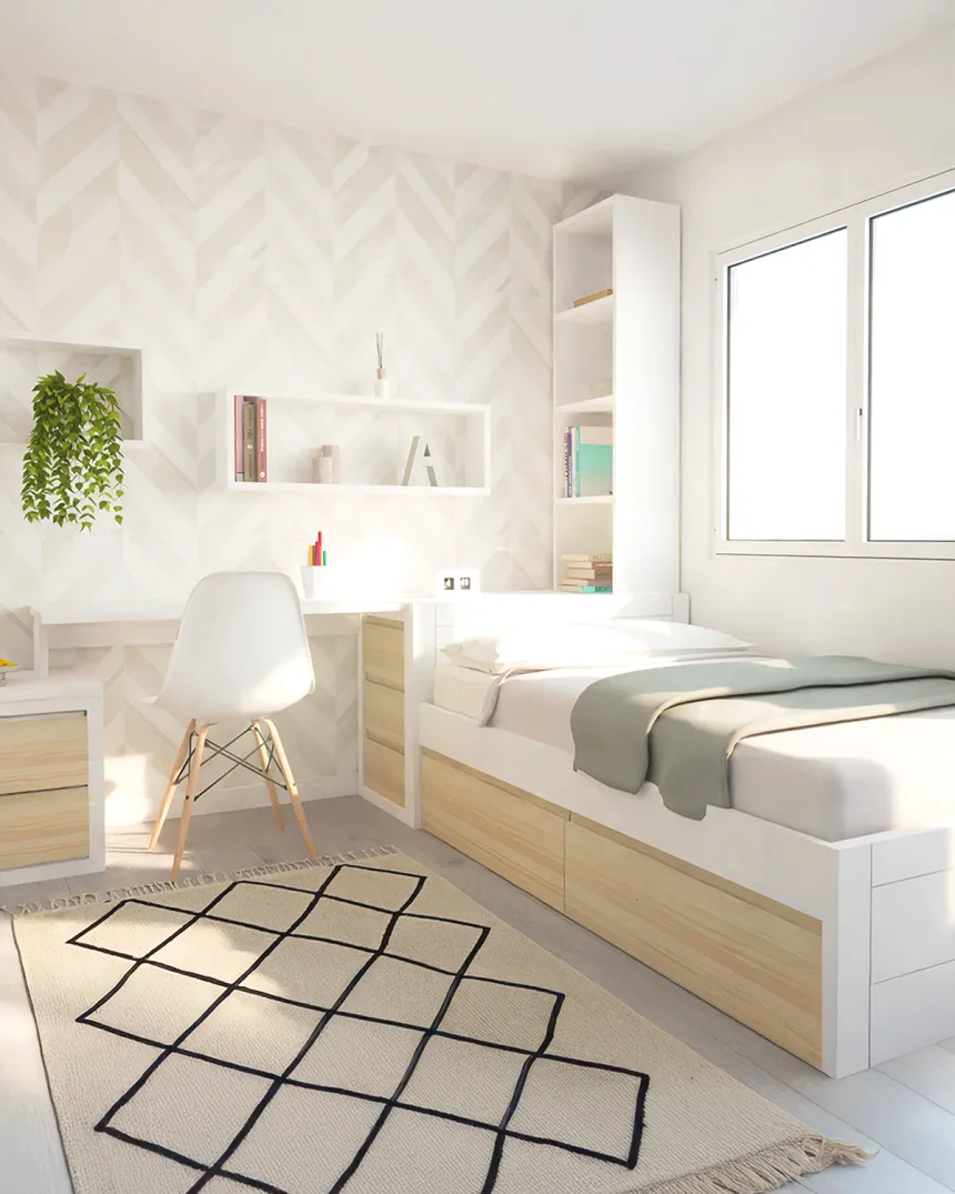 Desenho quarto infanto juvenil em 3D