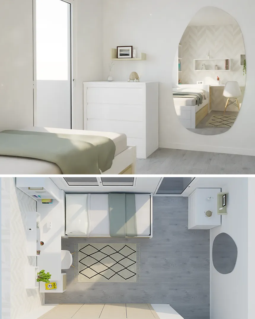 Desenho quarto infanto juvenil em 3D