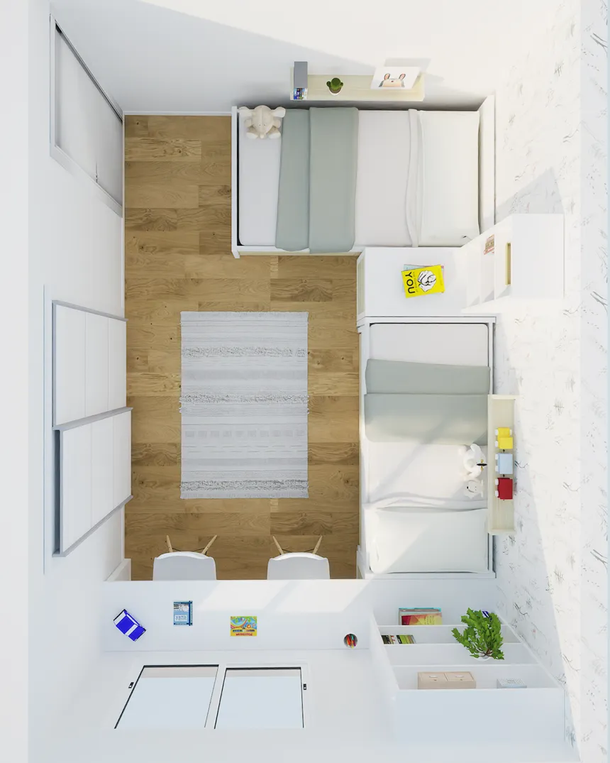 Desenho quarto infanto juvenil em 3D