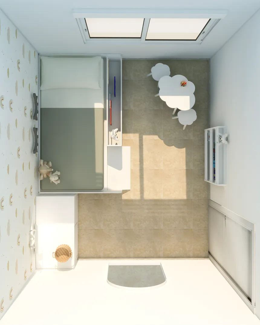 Desenho quarto infanto juvenil em 3D