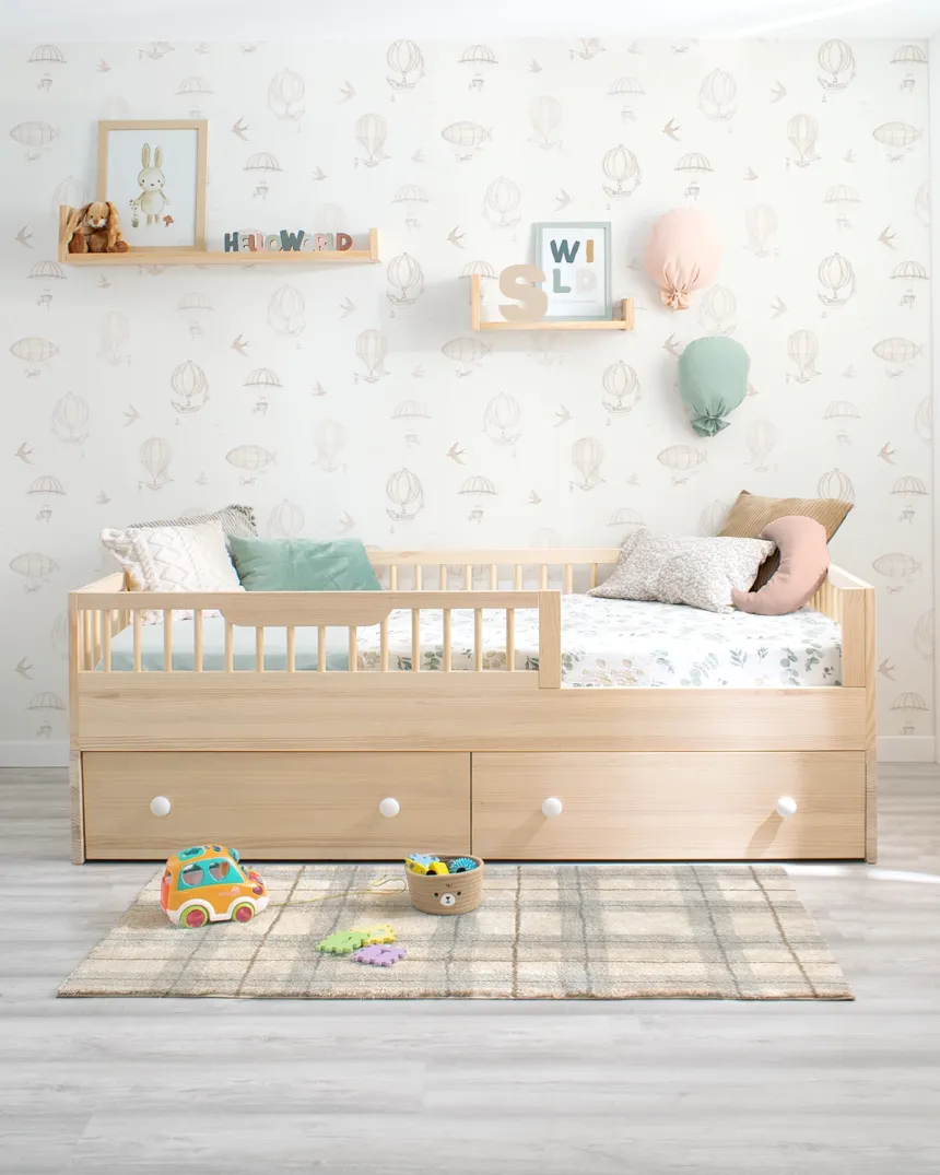 Pack cama Montessori Sofía + kit evolutivo Natural