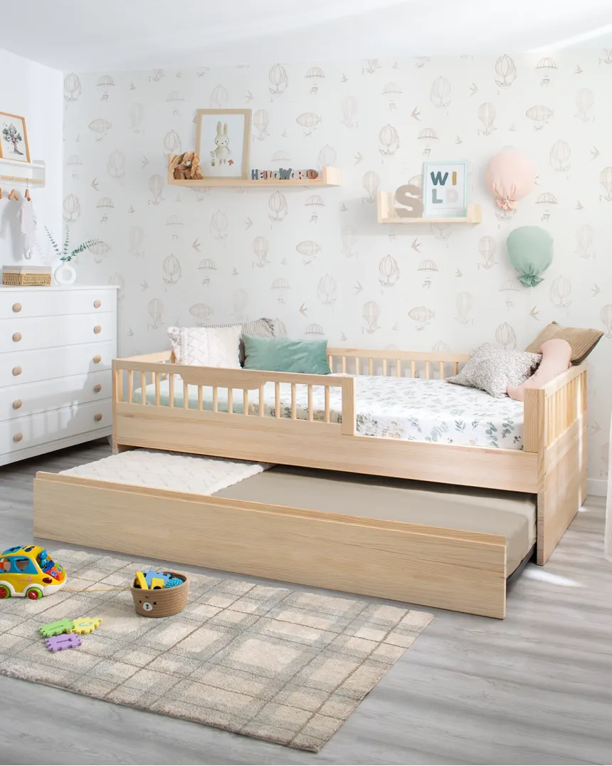 Pack cama Montessori Sofía + kit evolutivo Natural