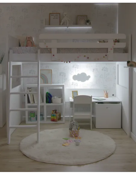 Candeeiro  de parede led nuvem branca | Decoração infantil