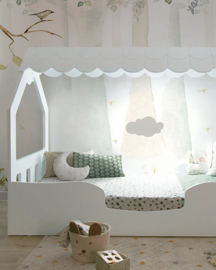 Candeeiro  de parede led nuvem branca | Decoração infantil