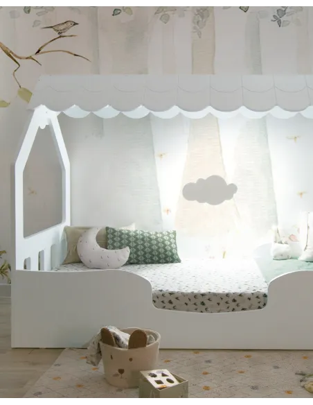 Candeeiro  de parede led nuvem branca | Decoração infantil